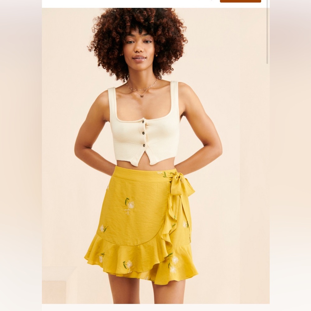 NWT Good People Design floral embroidered skirt